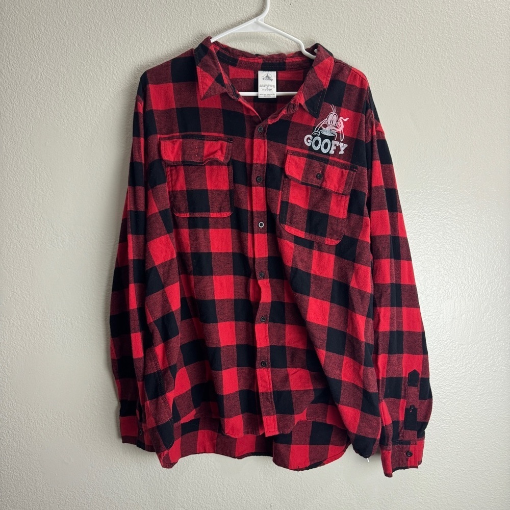 Disneyland Frontierland Vintage Goofy Plaid Shirt Size XXL - Picture 2 of 9
